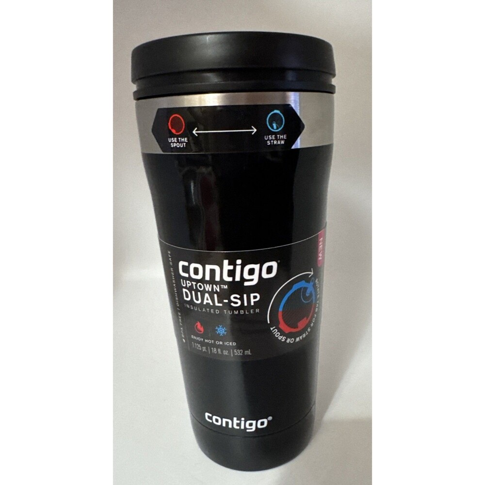 Contigo 18 oz. Uptown Dual Sip Stainless Steel Insulated Tumbler Hot Or Cold
